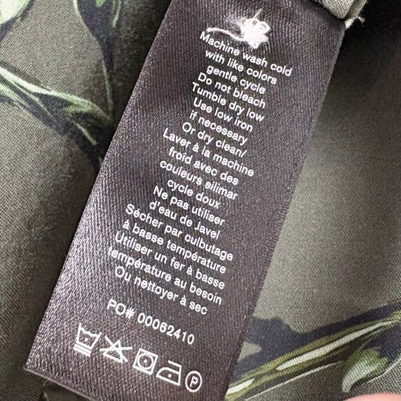 Rag & Bone New York Mens Avery Printed Vacation Shirt Army Floral 100% Cotton XS - Picture 8 of 12